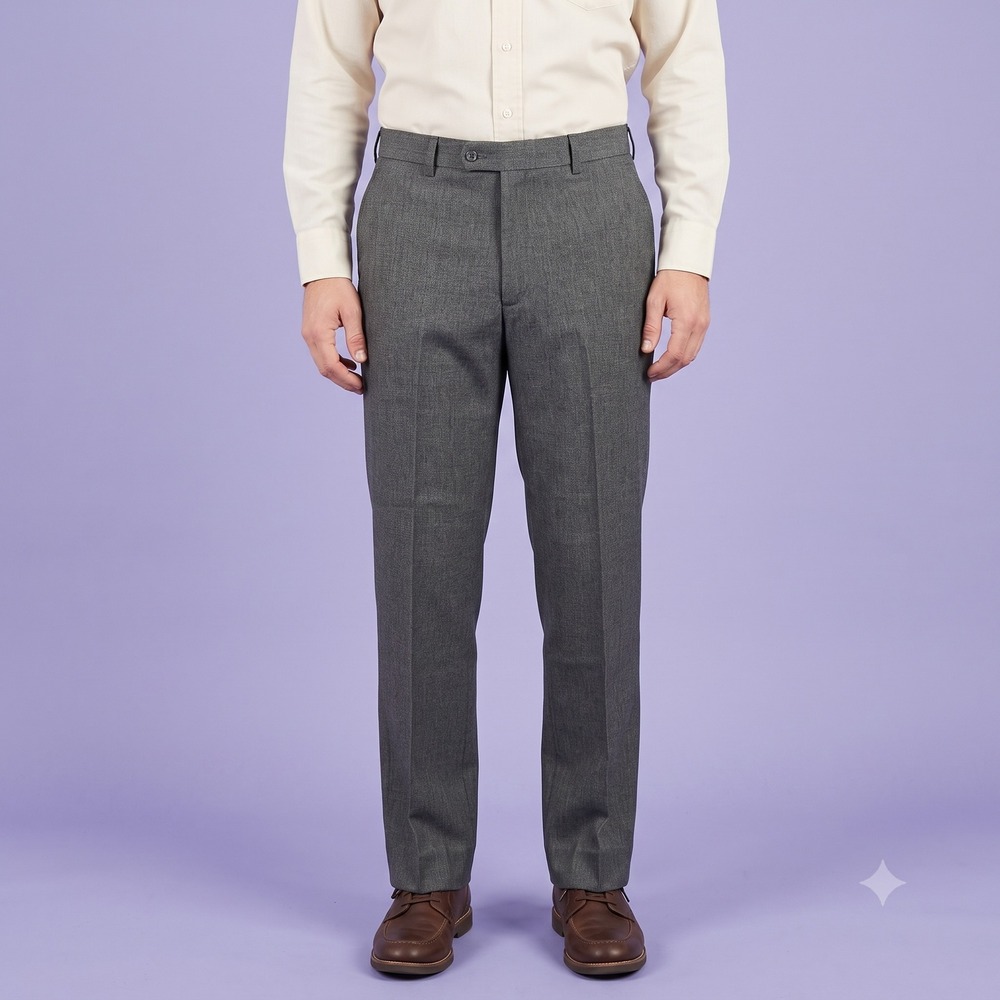 Levi's Action Slacks Men's Grey Heather Dress Pants Polyester Trousers EUC